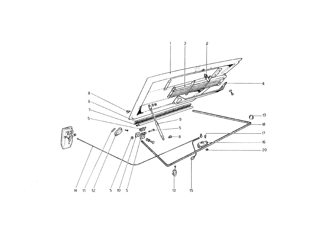 Schematic: Engine Compartment Lid And Carpeting