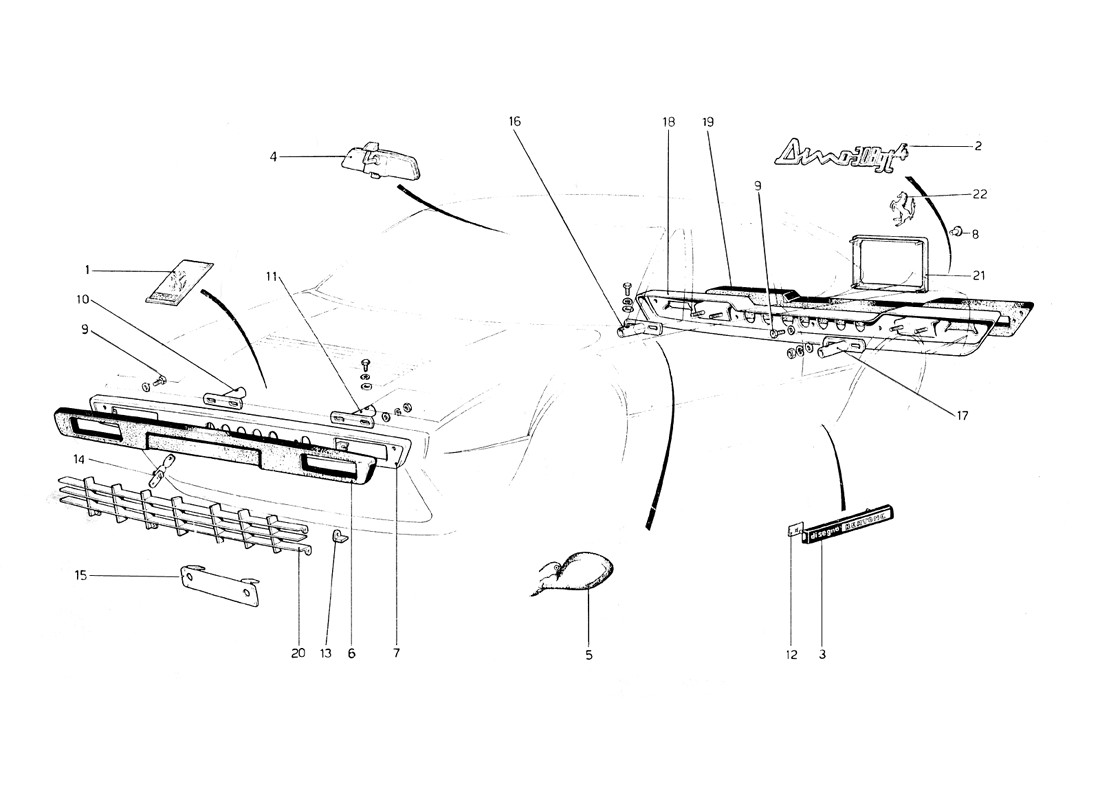 Schematic: Bumpers And Moldings