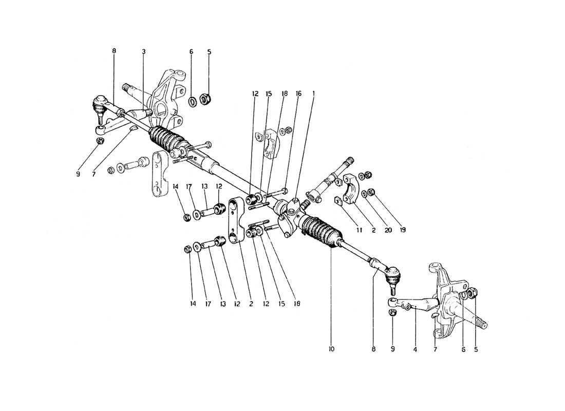 Schematic: Steering Box And Linkage