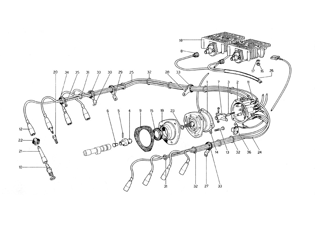 Schematic: Engine Ignition (From N. 14070 Lhd - 14020 Rhd)