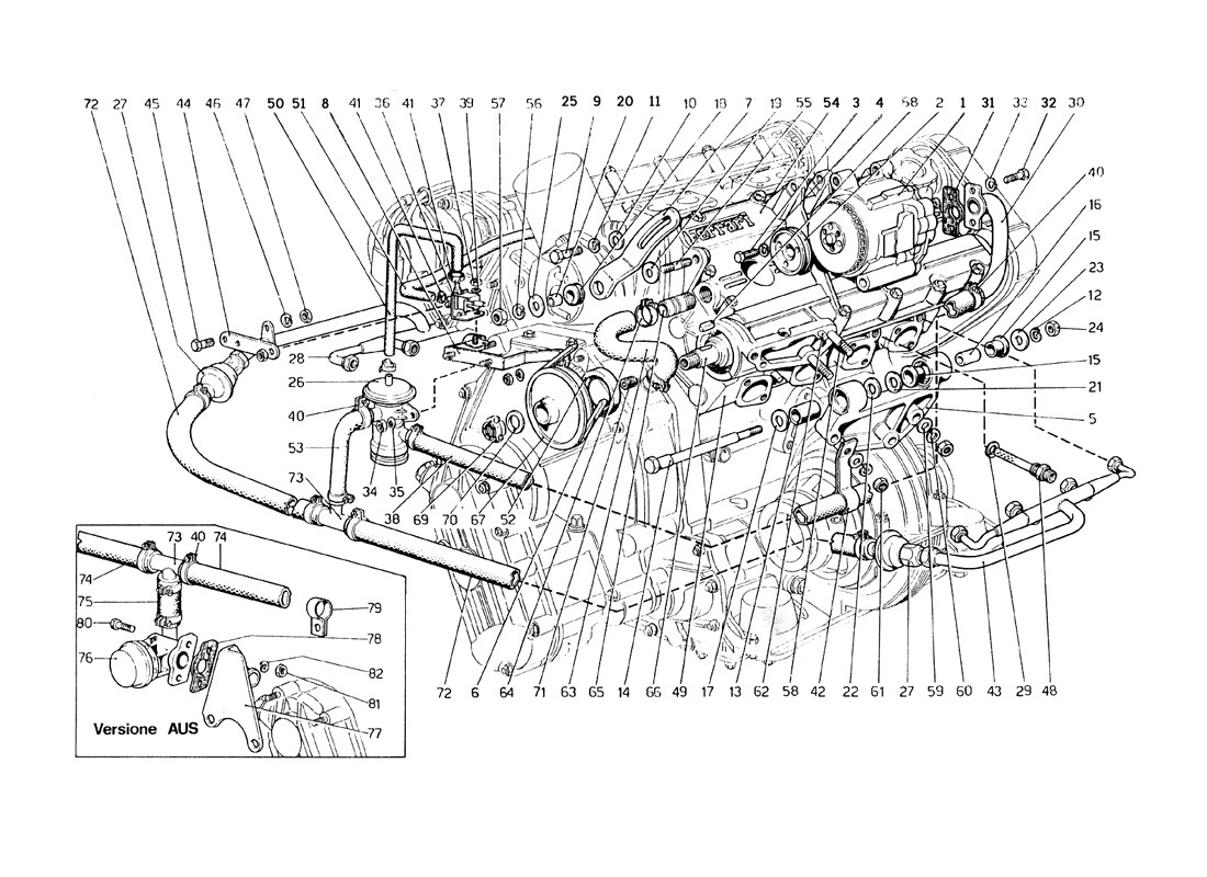 Schematic: Air Pump And Piping (Variants For Usa - Aus And J Version)