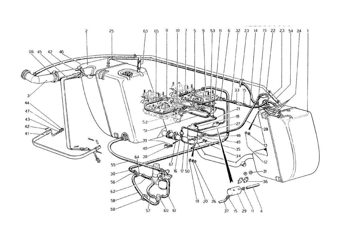 Schematic: Antievaporative Emission Control System (Variants For Usa - Aus And J Version)