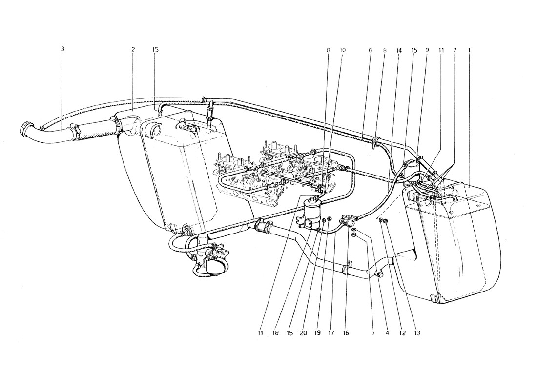 Schematic: Antievaporative Emission Control System (Variants For Usa - Aus And J Version)