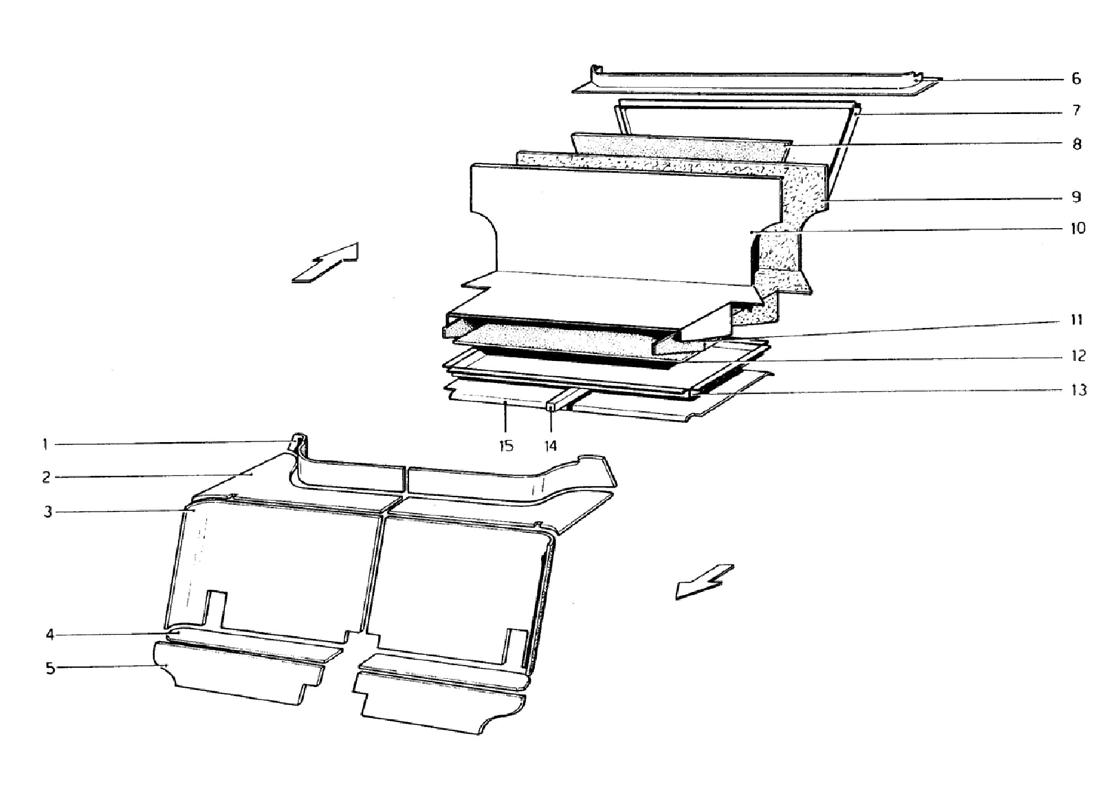 Schematic: Passenger And Luggage Compartments Insulation