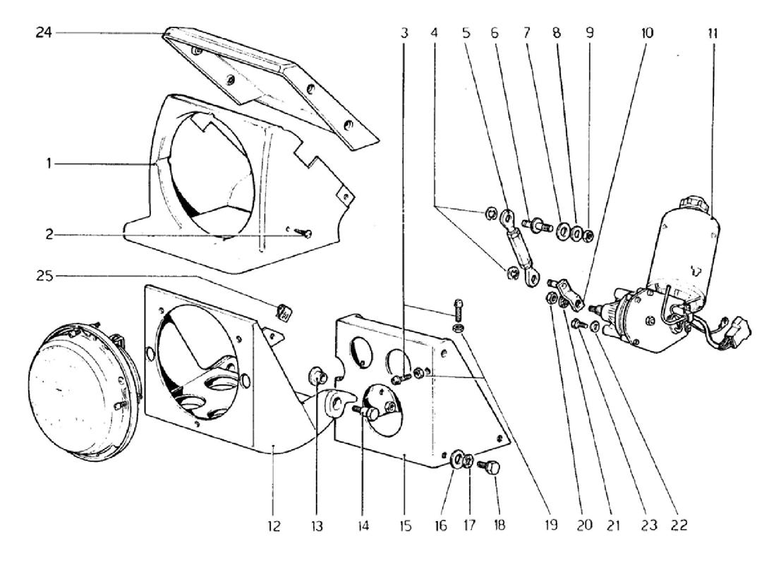 Schematic: Headlights Lifting Device