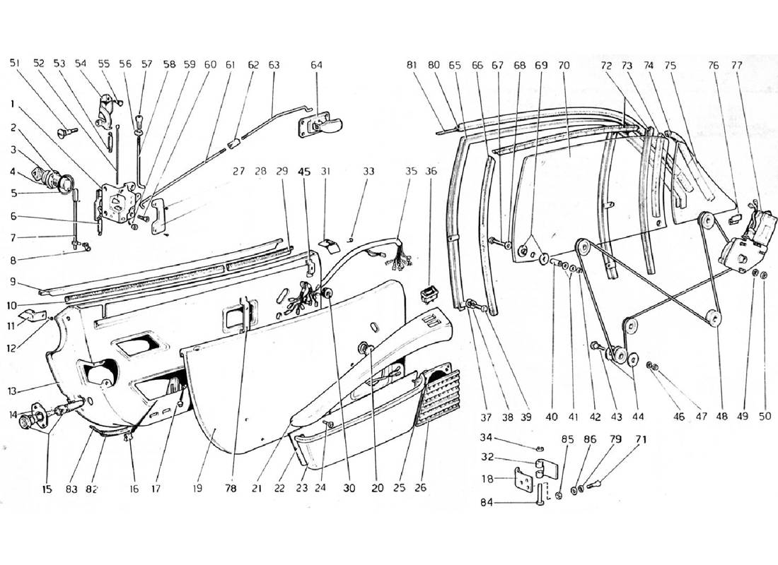 Schematic: Doors (Valid For Rhd - Aus Versions)