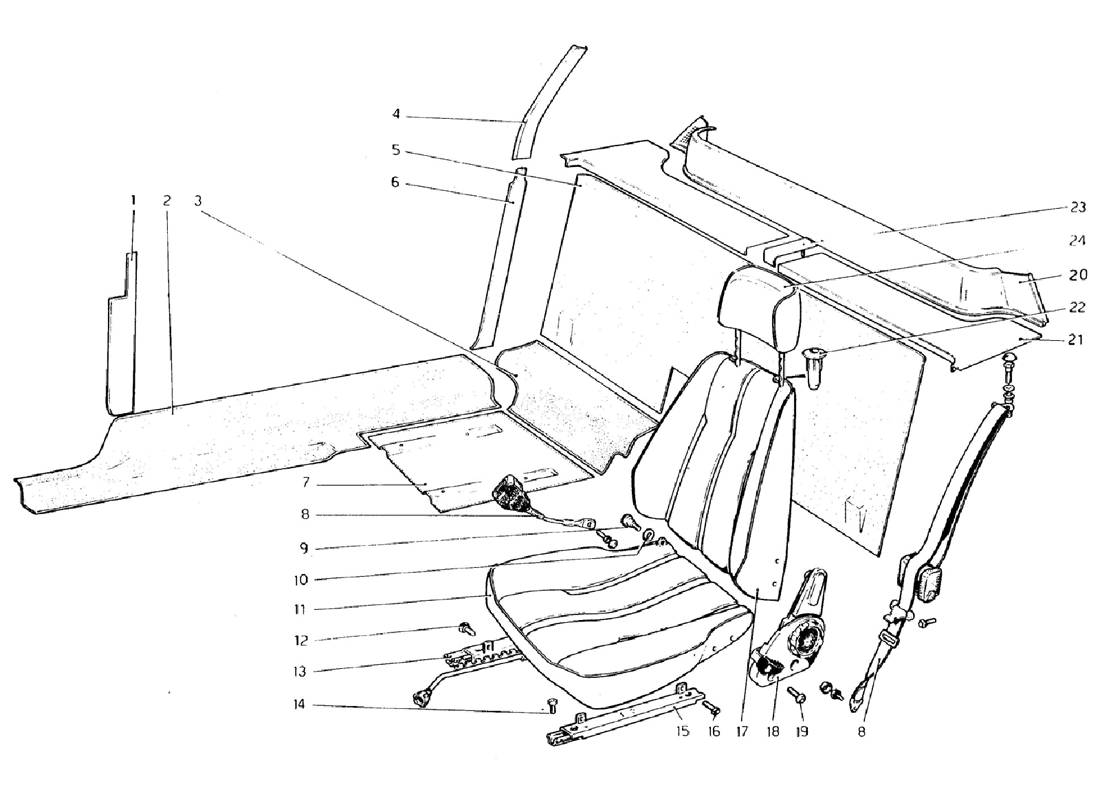 Schematic: Interior Trim, Accessories And Seats (Valid For Rhd - Aus Versions)