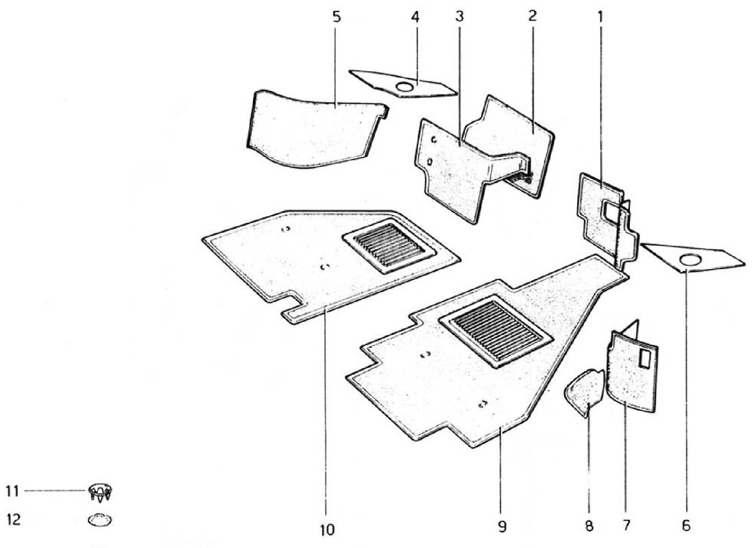 Schematic: Carpeting (Valid For Rhd - Aus Versions)