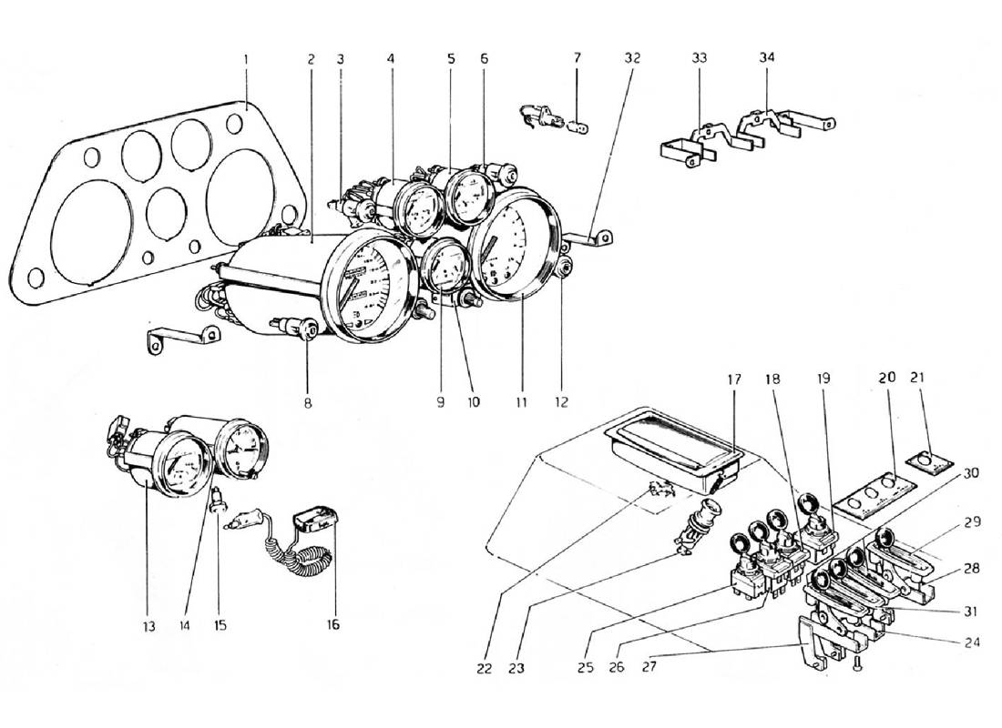 Schematic: Instruments And Accessories (Valid For Rhd - Aus Versions)