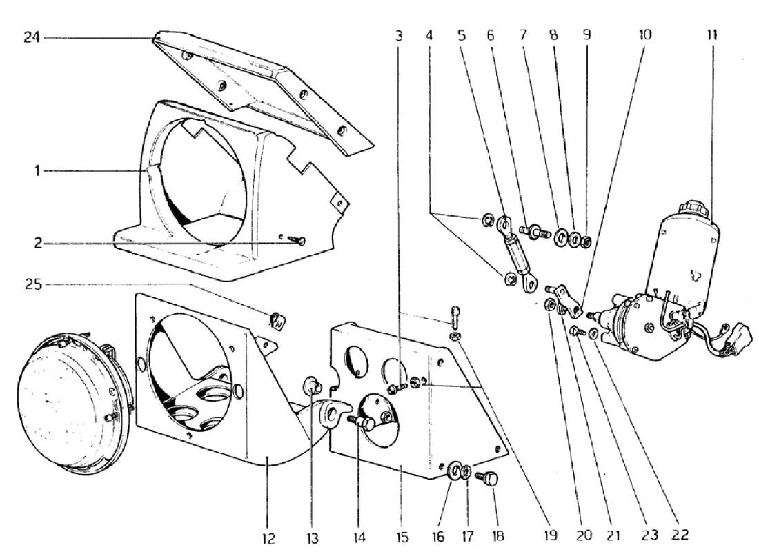 Schematic: Headlights Lifting Device (Valid For Rhd - Aus Versions)