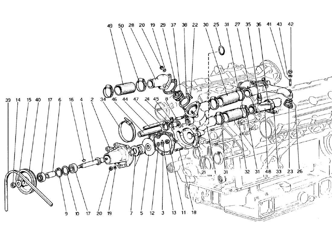 Schematic: Water Pump And Piping