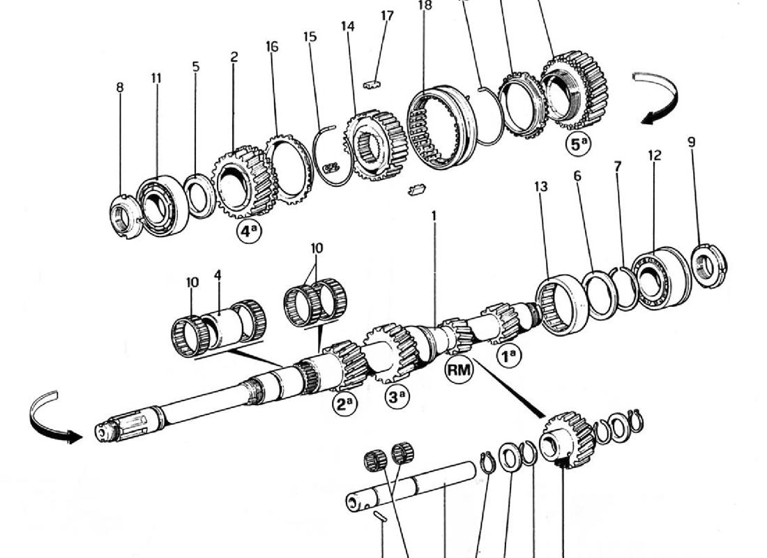 Schematic: Main Shaft Gears