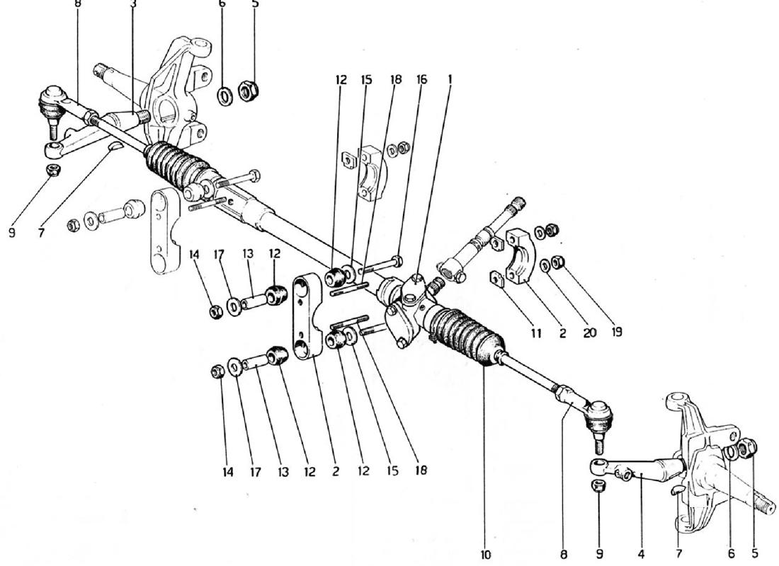 Schematic: Steering Box And Linkage