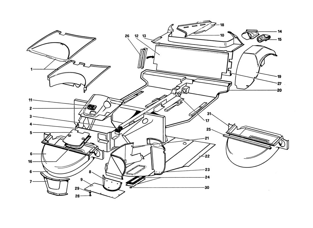 Schematic: Body Shell - Inner Elements