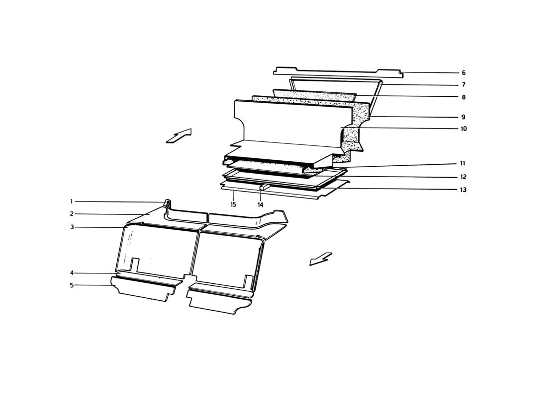 Schematic: Passenger And Luggage Compartments Insulation