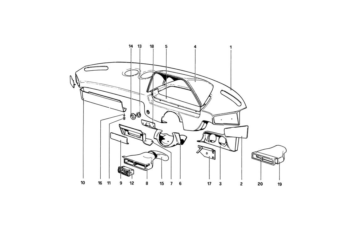 Schematic: Instrument Panel (Variants For Rhd - Aus Versions)