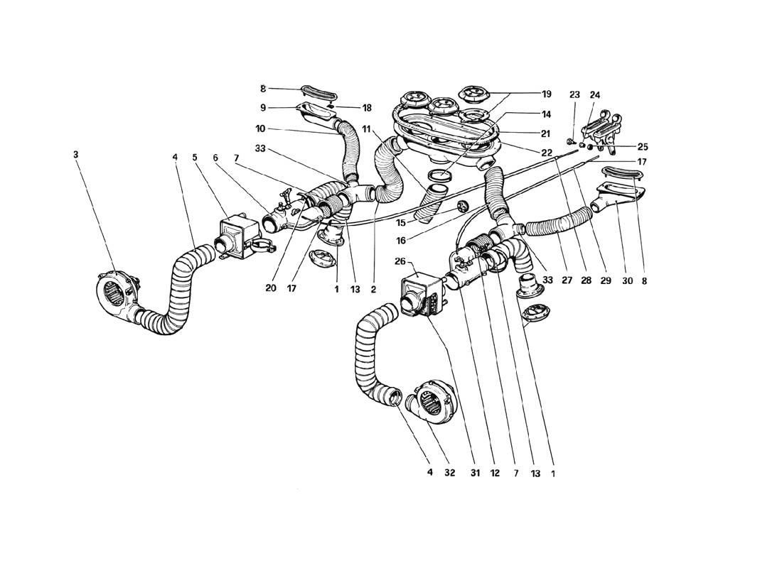 Schematic: Heating System (Variants For Rhd - Aus Versions)