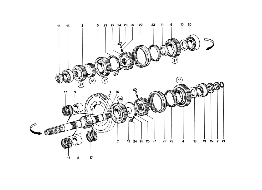 Schematic: Lay Shaft Gears