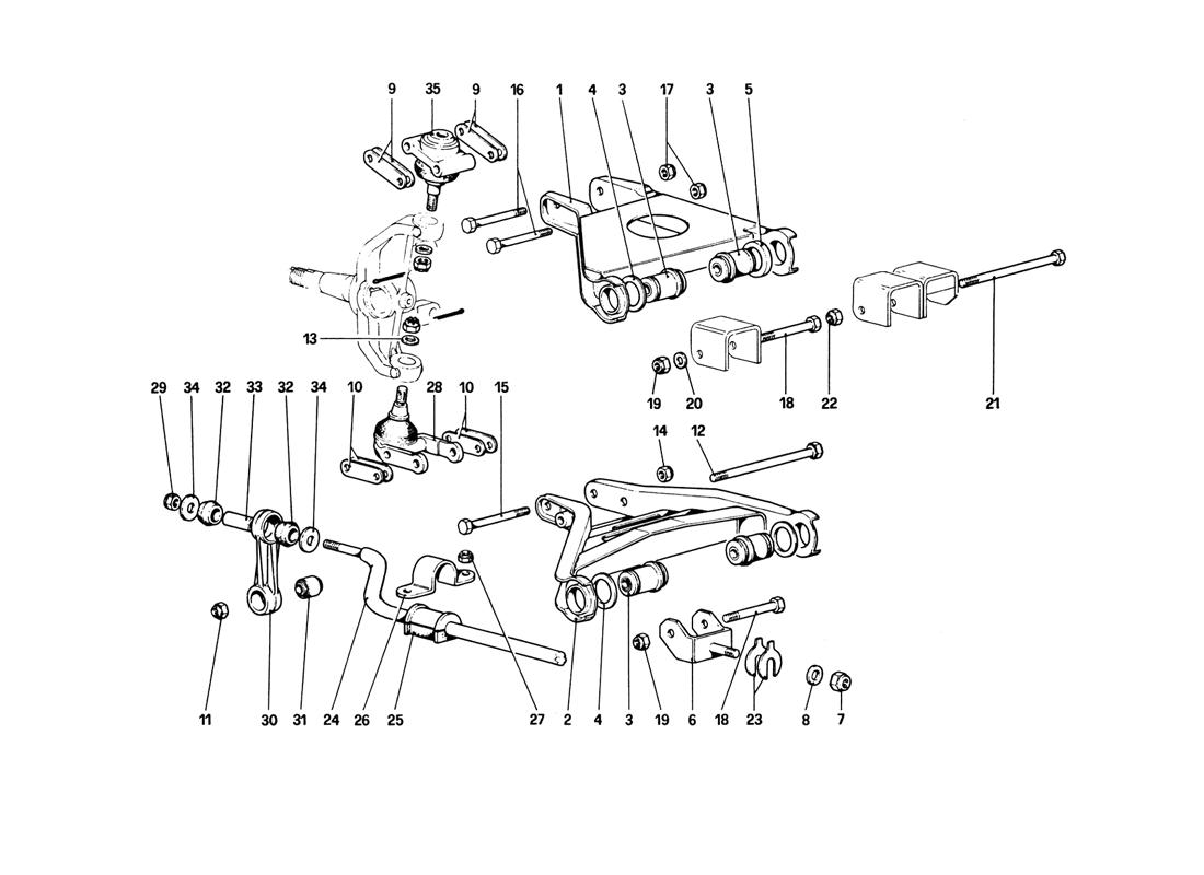 Schematic: Front Suspension - Wishbones