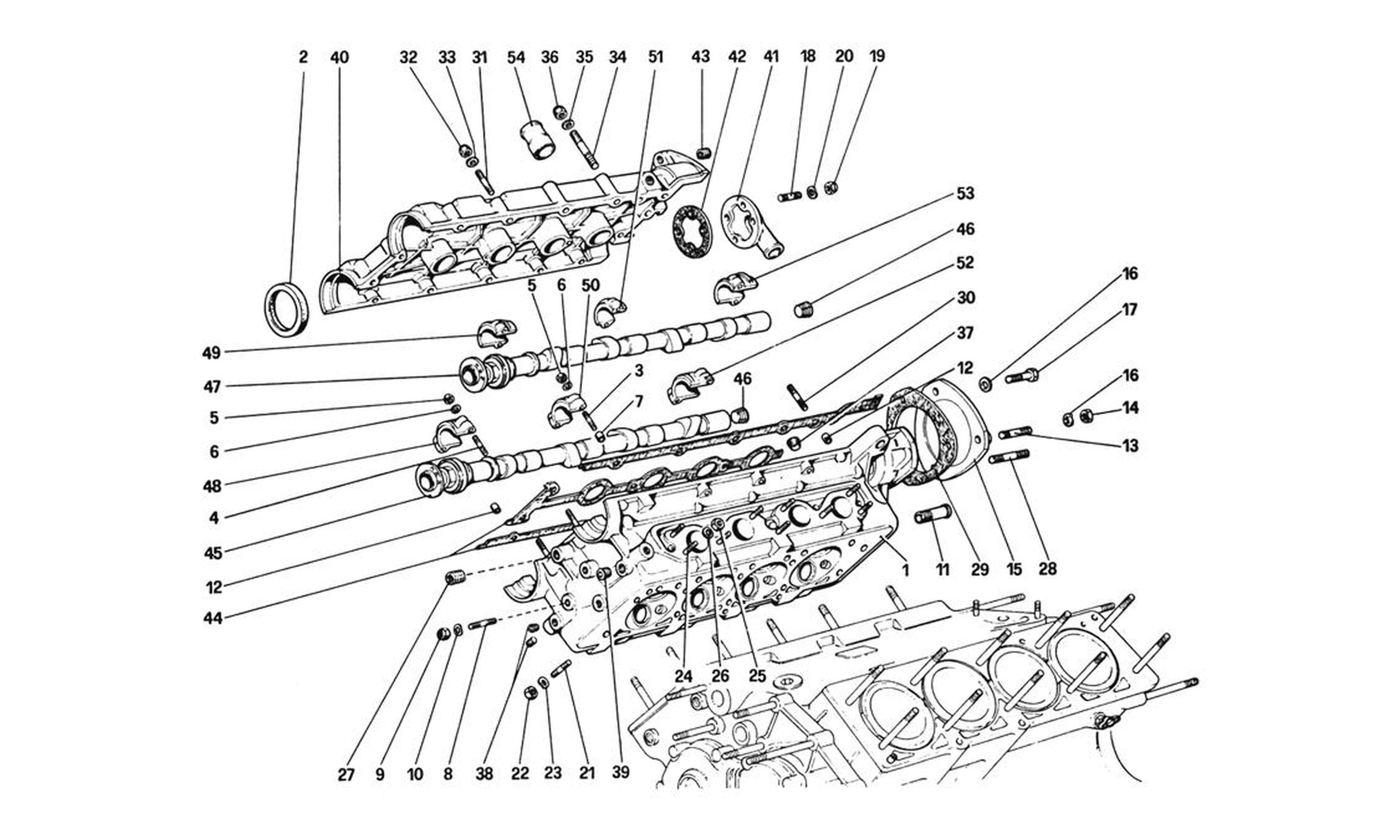 Schematic: Cylinder Head (Right)