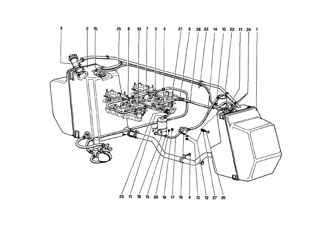 Schematic: Fuel System (Variants For Aus Version)