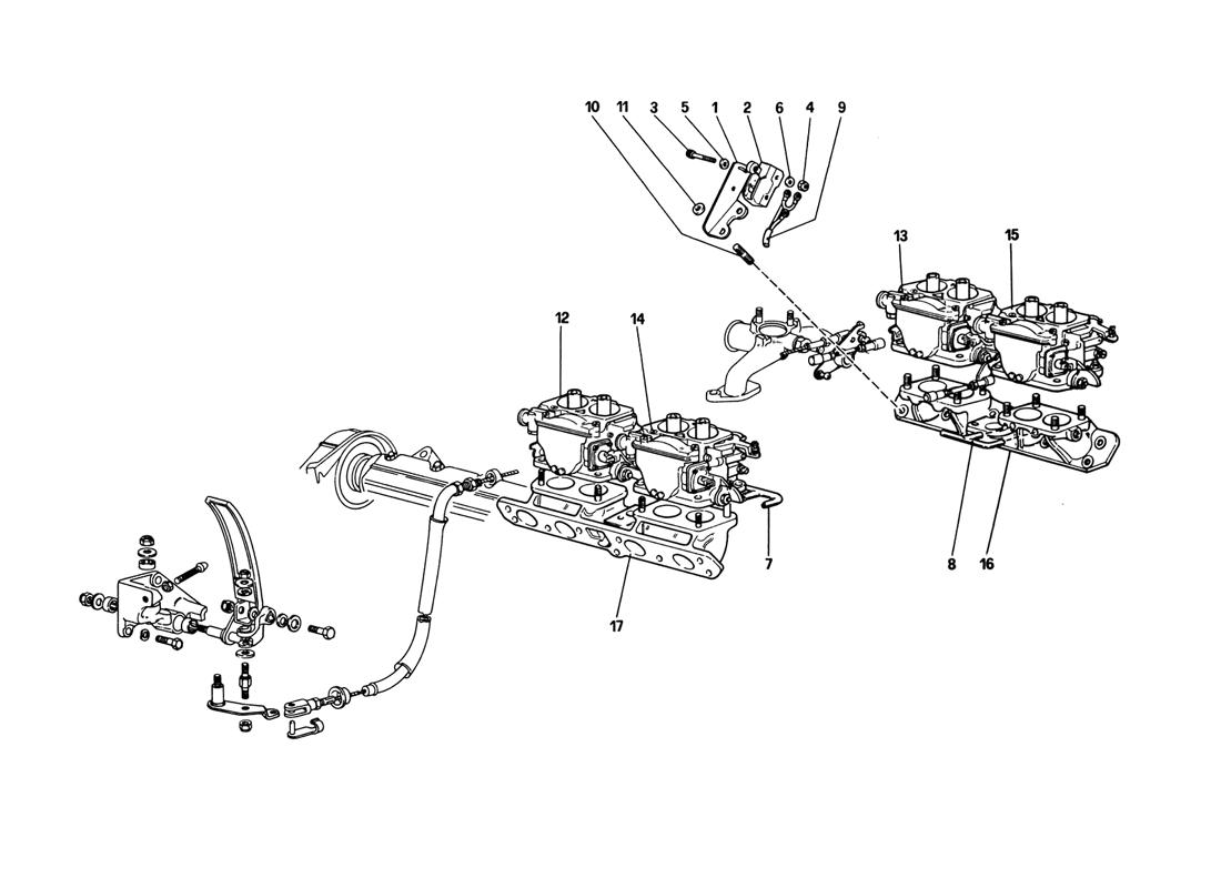 Schematic: Fuel System - Carburetors And Controls (Variants For Aus Version)