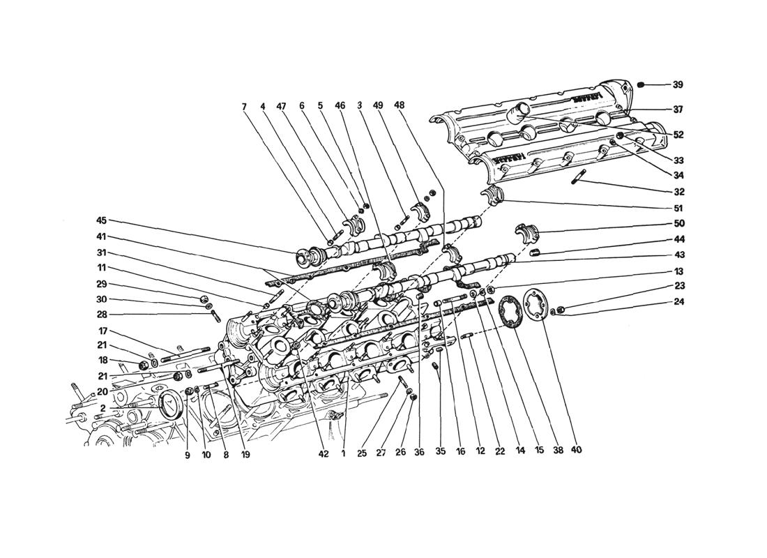 Schematic: Cylinder Head (Left)