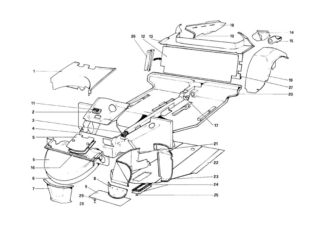 Schematic: Body Shell - Inner Elements