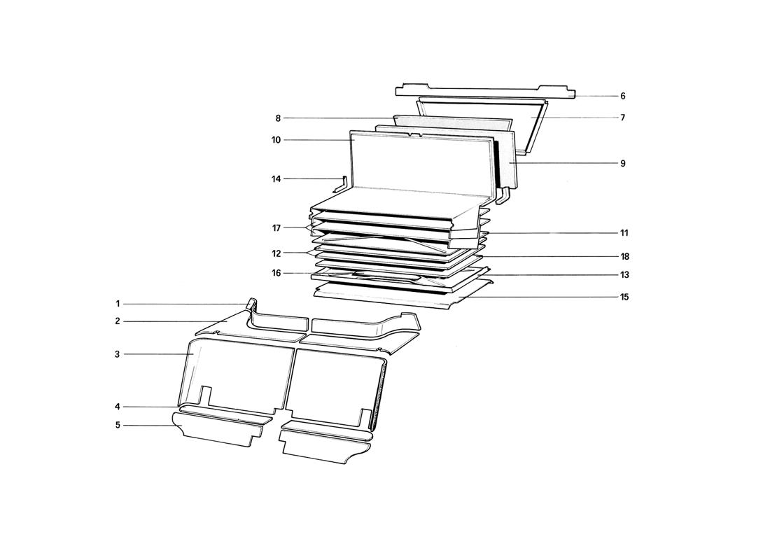 Schematic: Passenger And Luggage Compartments Insulation