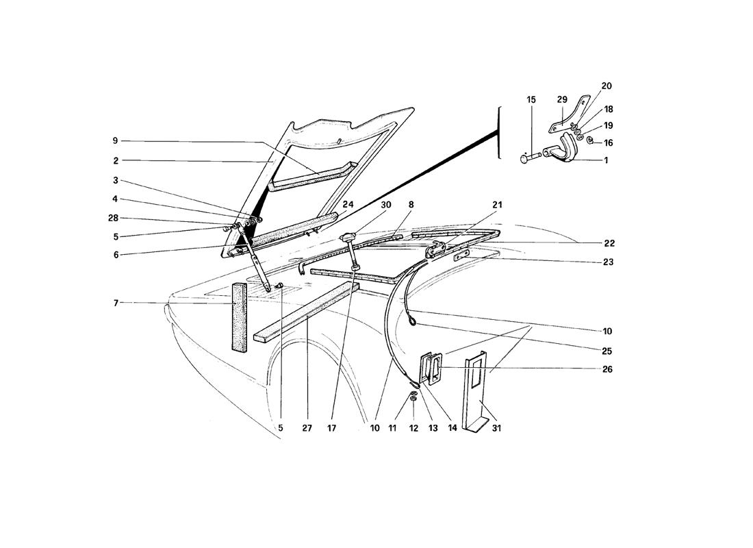 Schematic: Front Compartment Lid