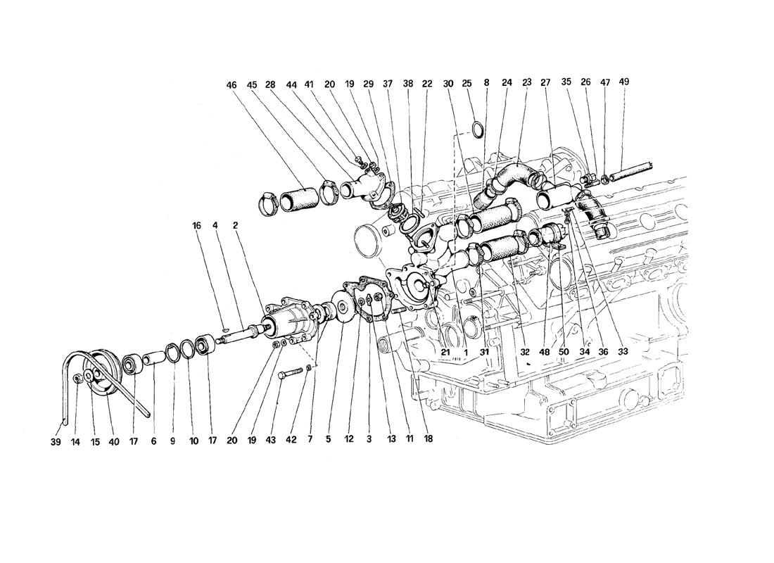 Schematic: Water Pump And Piping