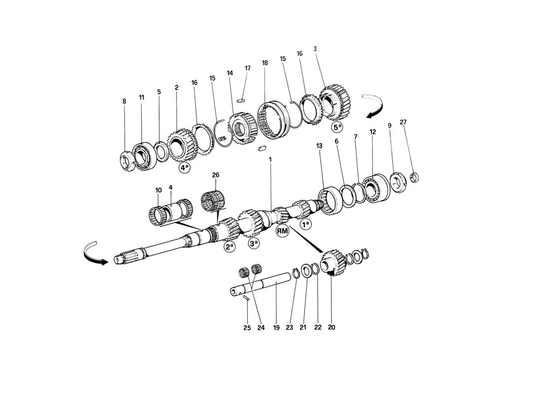 Schematic: Main Shaft Gears