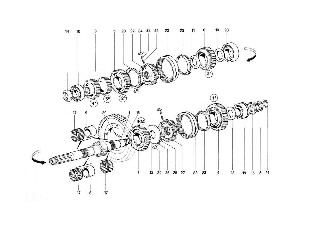 Schematic: Lay Shaft Gears