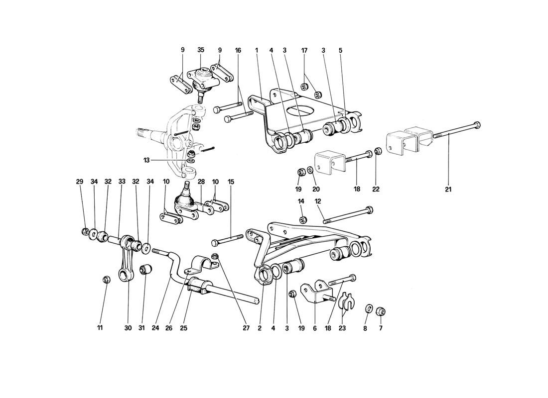 Schematic: Front Suspension - Wishbones