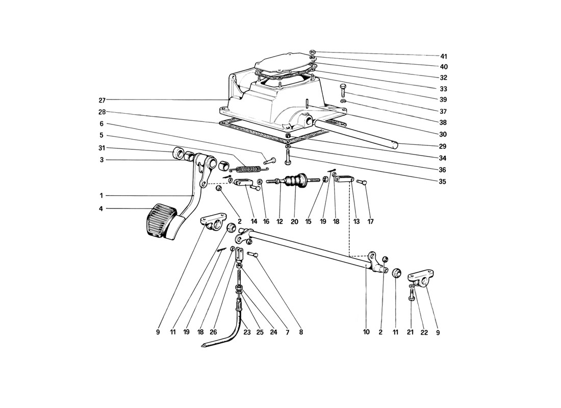 Schematic: Pedal Board - Clutch Control (Variants For Rhd Versions)