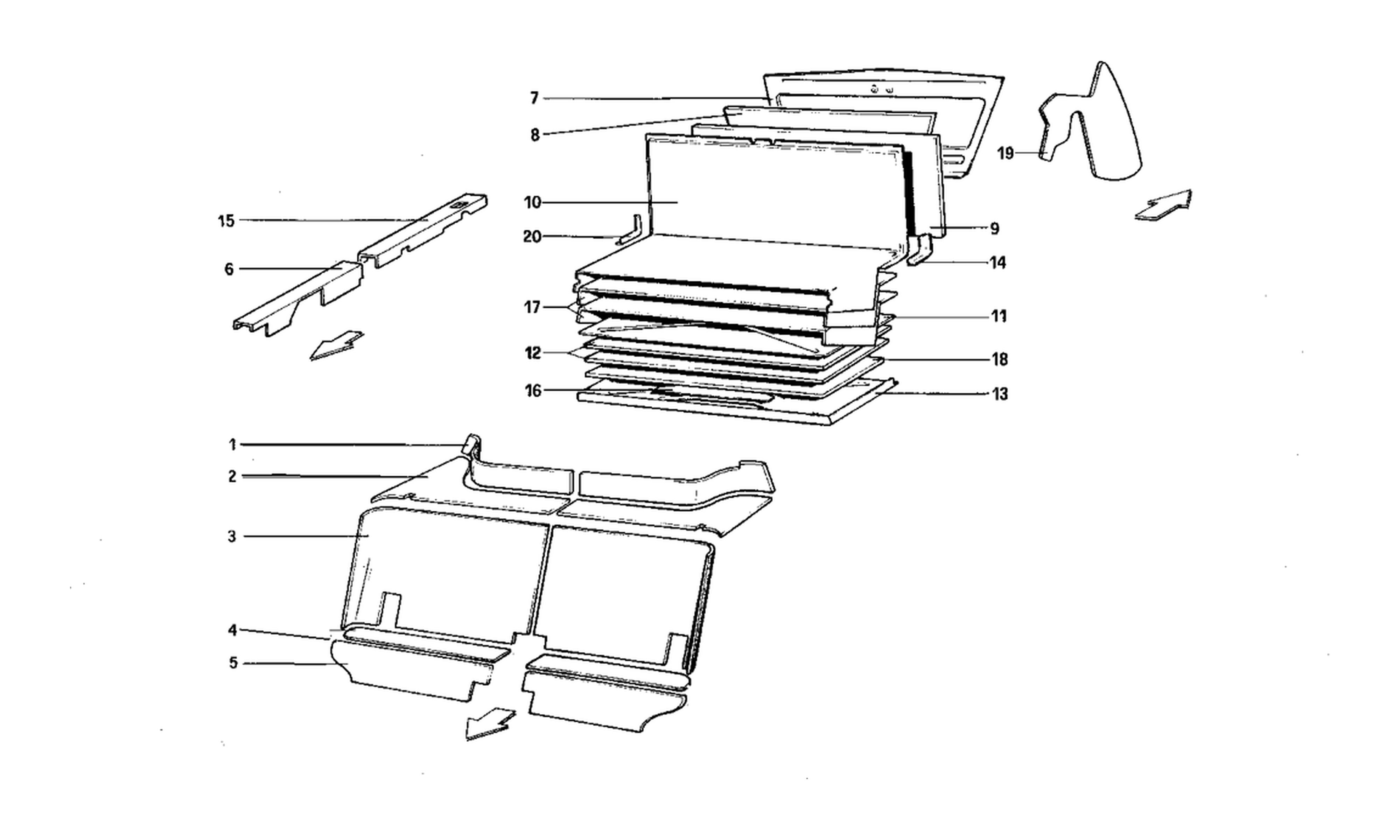 Schematic: Passenger And Luggage Compartments Insulation