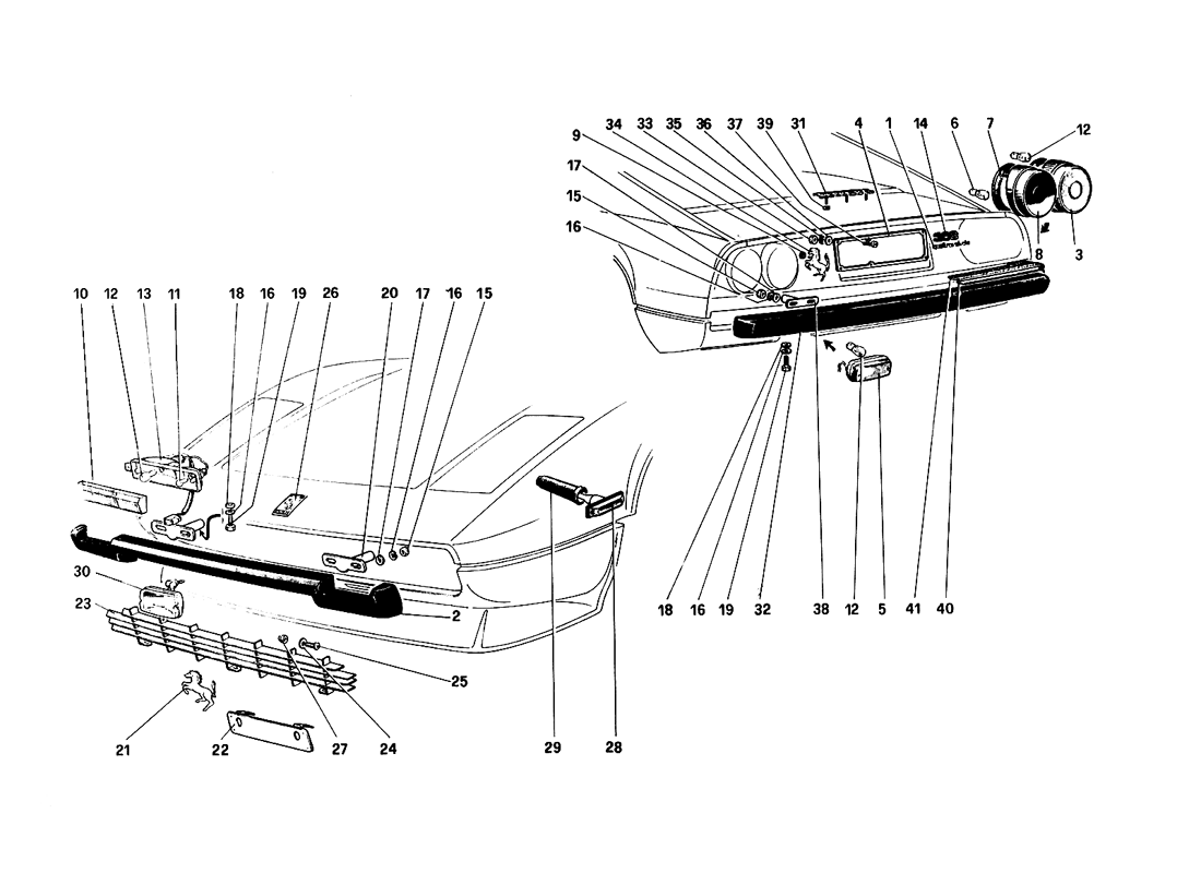 Schematic: Bumpers, Moldings And External Lights