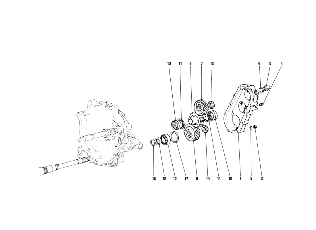 Schematic: Gearbox Transmission