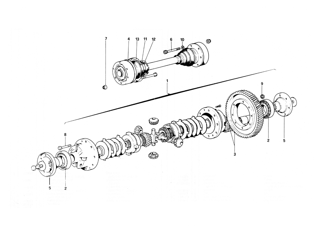 Schematic: Differential And Axle Shafts