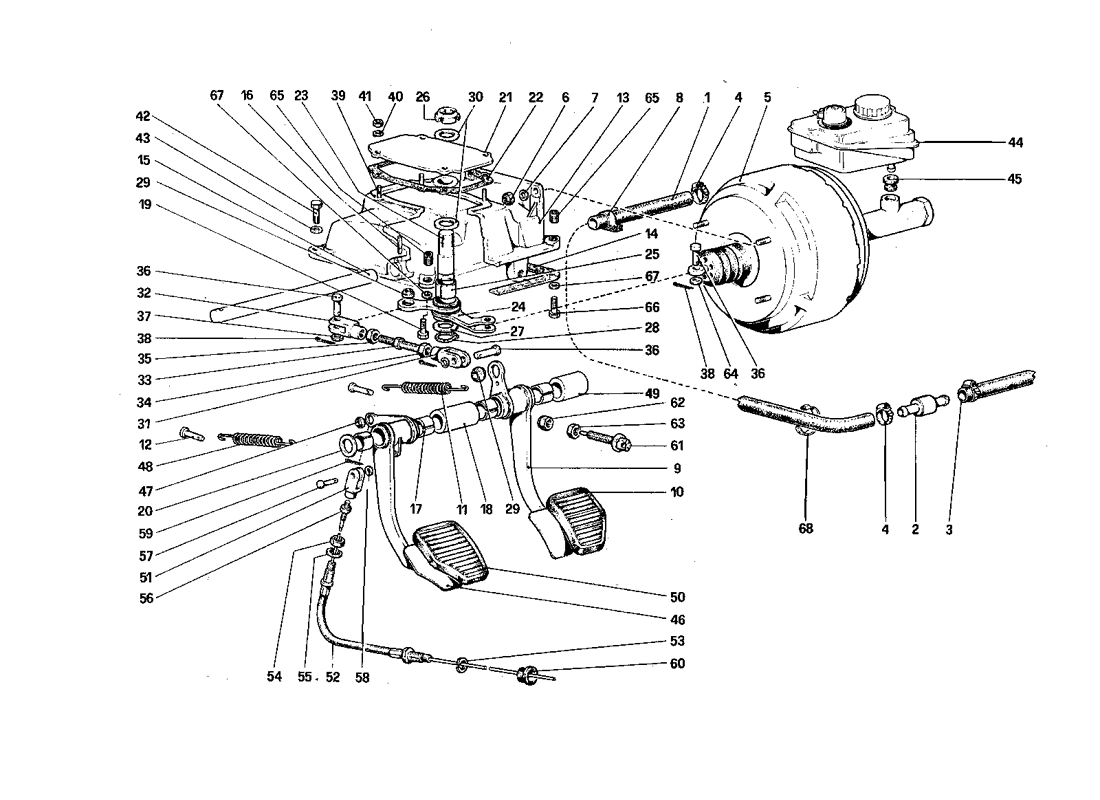 Schematic: Pedal Board - Brake And Clutch Controls