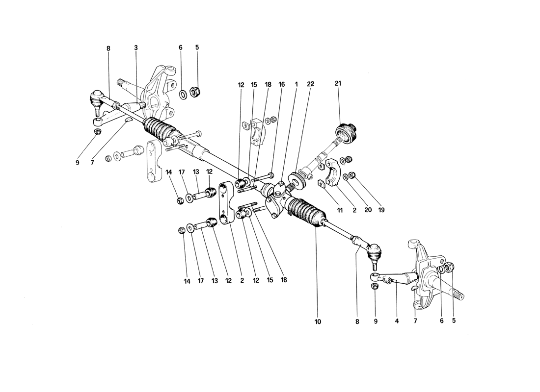 Schematic: Steering Box And Linkage