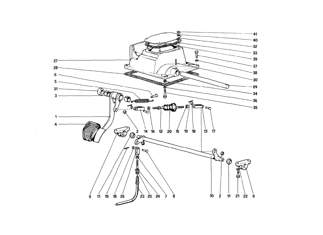 Schematic: Pedal Board - Clutch Control (Variants For Rhd Version)