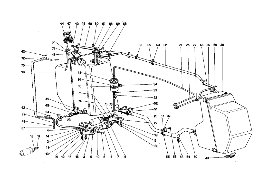 Schematic: Fuel Pump And Pipes