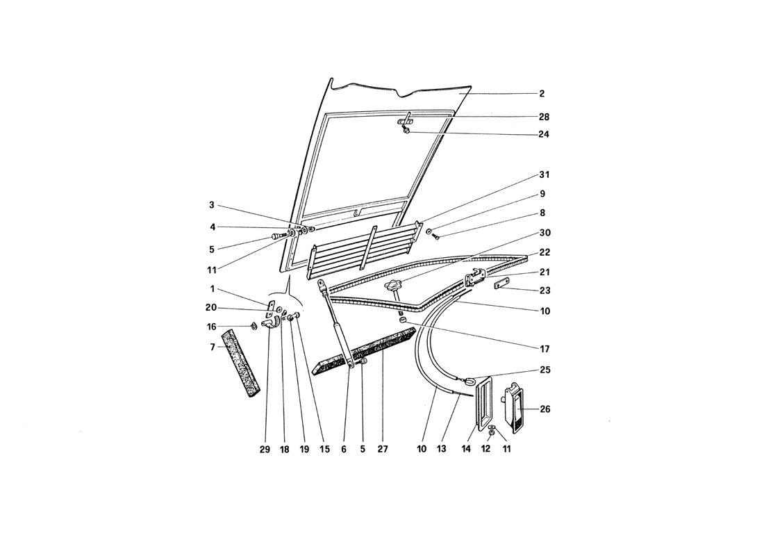 Schematic: Front Compartment Lid