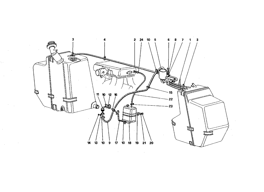 Schematic: Antievaporative Emission Control System (For U.S. And Sa Version)