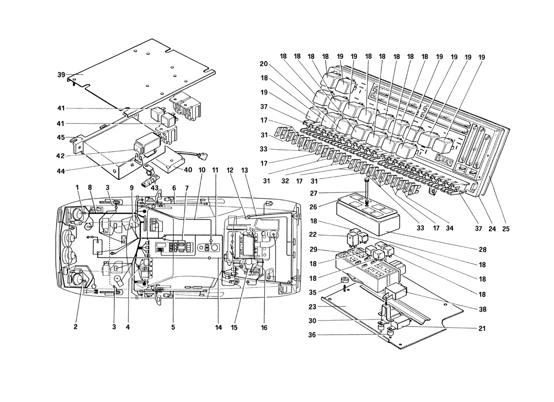 Schematic: Electrical System - Cables, Fuses And Relays