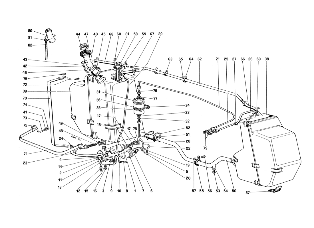 Schematic: Fuel Pump And Pipes