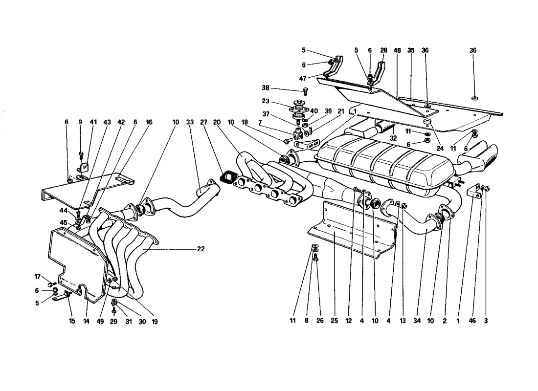 Schematic: Exhaust System (Not For U.S. And Sa Version)