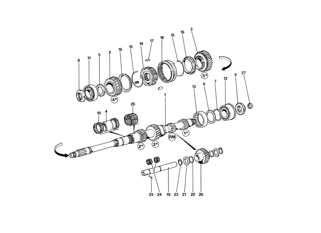 Schematic: Main Shaft Gears