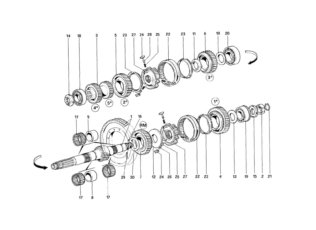 Schematic: Lay Shaft Gears